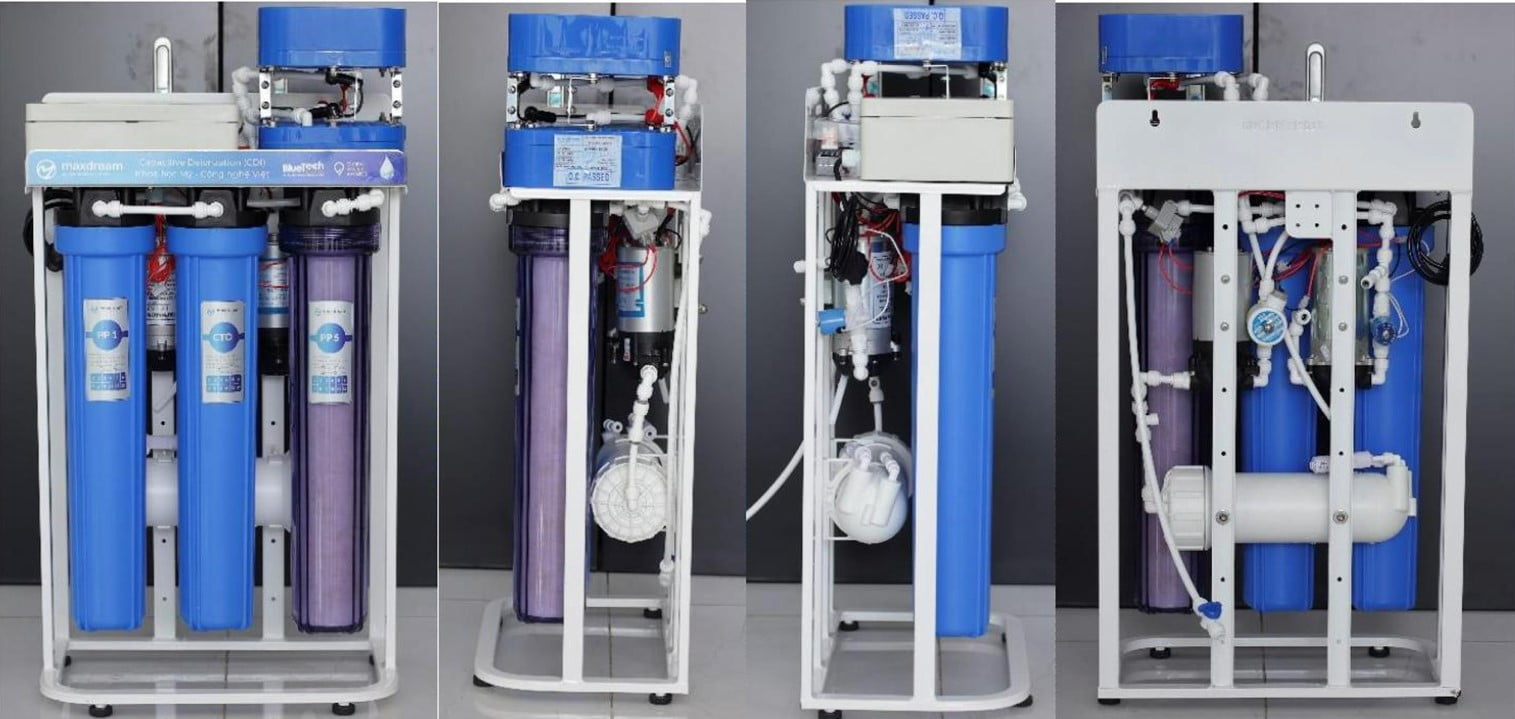 Bên trong máy lọc nước công nghệ R.O-CDI công suất 40 Lít/ giờ